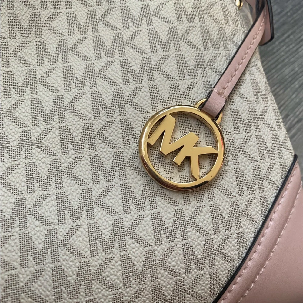 Michael Kors Pink and Cream Crossbody Bag